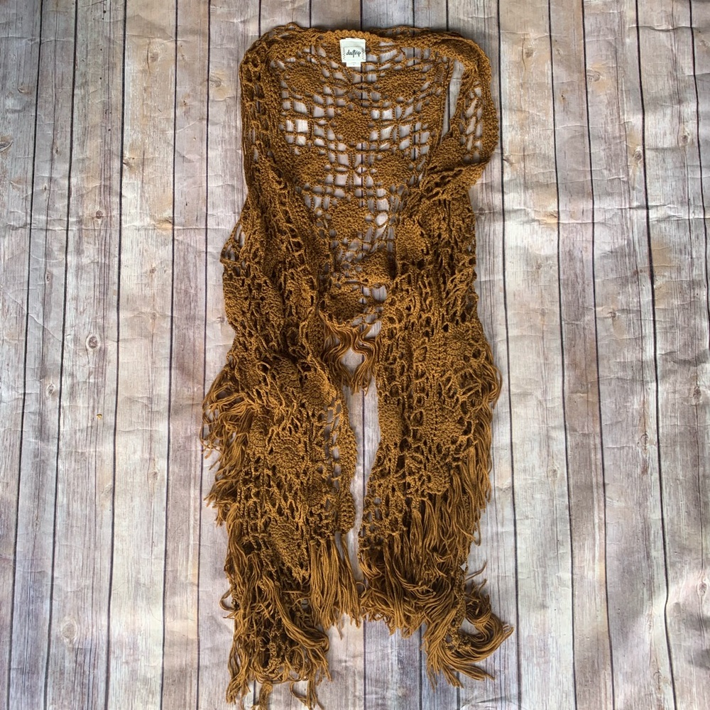 Mustard Crochet Cardigan from Buckle